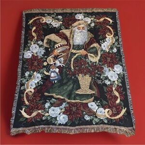 Festive Santa Holiday Throw